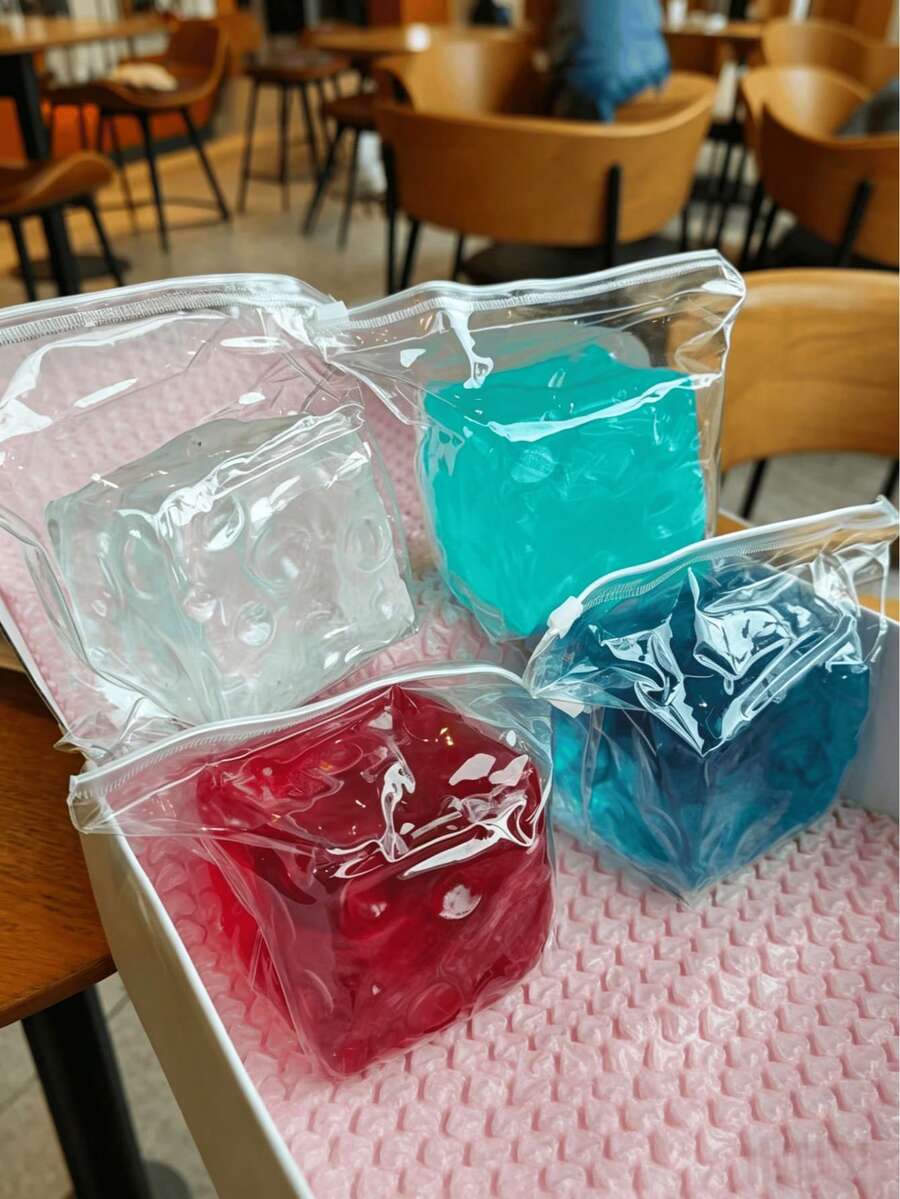Glacier Jumbo Clear Cheese Squishy Toy