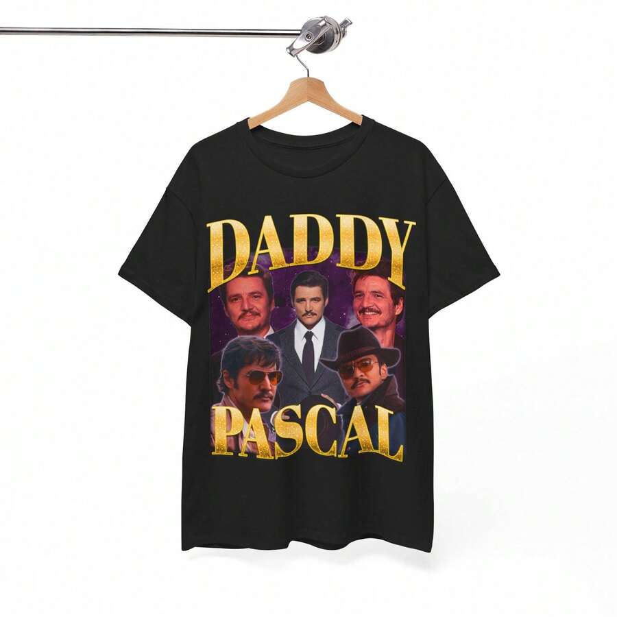 Pedro Pascal Dad Pedro Pascal T-Shirt Pedro Pascal T-Shirt Pedro Pascal Movie Gift Pedro Pascal Vintage T-Shirt Pedro Pascal Pedro Pascal - Black - View 1