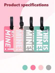 1pc Random 3PCS Fashion Minimalist Premium Anti-Loss Travel Luggage Quick Identification Tag, Minimalist Fashion Letter Pattern Luggage Tag, Lightweight Suitcase Tag, Travel Accessory, Suitcase Identification Pendant, Airplane Boarding Pass, Travel Carrying Identification Tag - Multicolor - View 7