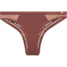 Jessica Simpson Women's Tanga Underwear - 3 Pack/6 Pack Soft Microfiber Lace Back Panties - Breathable Underwear For Women - Rose (3pk) - View 5