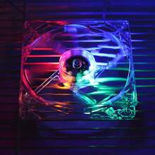 桌上型電腦機殼散熱風扇 RGB 變色燈 大尺寸 4-Pin 介面 串聯透明風扇 機殼散熱裝飾 散熱風扇 - 查看 8