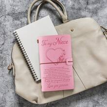 Gift For Niece From Aunt/Auntie, 140-Page Fill-In-The-Blank Diary, Mother's Day Birthday Christmas Gift, From Graduation To Enrollment, Pink, Gift From Aunt/Auntie/Uncle/Uncle - Multicolor - View 3