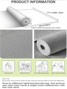Adhesivo de papel tapiz de lino DIY, papel tapiz autoadhesivo impermeable y a prueba de humedad adecuado para muebles del hogar - Multicolor - Ver 13