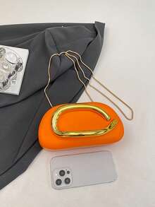 Tas Clutch Kulit PU Merah Anggur, Tas Tangan Modis untuk Hari Valentine, Pilihan Hadiah yang Dipersonalisasi, Aksesori Fashion yang Cocok untuk Berbagai Acara - Burnt Orange - View 8