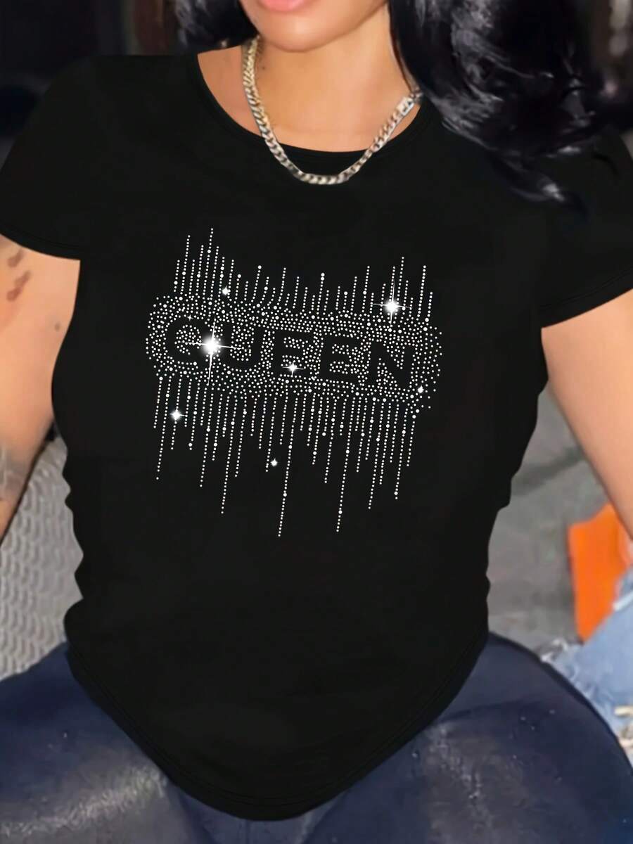 eño Naranja Vibrante y Brillante, Cuello Redondo Elástico, Lavable a Máquina, Comodidad para Todas las Estaciones, Camisetas Lindas, Ropa Cómoda, Diseño Brillante, Tejido No Transparente2026 - Negro - Ver 1