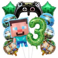New Steve Pixel World MC Themed Party Balloon Set Birthday Party Decoration Balloons - View 11