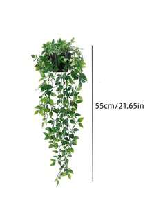 Artificial Plants Hanging Potted Plants Wall Hanging Shelf Decor Suitable For Indoor, Outdoor, Living Room Shelf Decor, Home Decor, Room Decor, Garden Decor, Wall Decor - Green - View 6