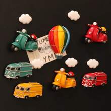 2 buah, Magnet Kulkas Mobil Kartun Kawaii - Dekorasi Dapur dan Kantor, Stiker Papan Tulis dan Kulkas - Dekorasi Rumah dan Magnet Serbaguna yang Lucu - magnet kulkas - View 5