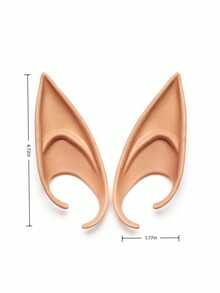 Extra Long Silicone Elf Ears - Realistic Soft Pointed Pixie Fairy Ear Tips, Reusable Cosplay Costume Accessories For Halloween, Anime Dress Up, Masquerade Party & Photography Props - View 8