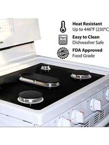 1pc Gas Stove Burner Cover, Stove Top Protector Pad, Suitable For Samsung Gas Stove, Reusable, Non-Stick, Easy To Clean, Kitchen Cooking Accessory - Multicolor - View 7