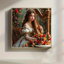 1pc [30*30cm/11.8*11.8in][40*40cm/15.7*15.7in]5D Acrylic Diamond Painting Kit, Beautiful Woman Pattern, Suitable For Adult Beginners DIY Mosaic Diamond Art, Full Drill Handmade Self-Design DIY Diamond Painting, Applicable For Living Room, Bedroom, Office Wall Decor Hanging Painting, Surprise Home Decor Gift For Family And Friends - No Frame - View 2