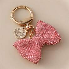 Fashion Crystal Bow Keychain, Cute Bow Keychain, Car Key Chain, Shiny Full Rhinestone, Handbag Pendant, Key Ring, Women's Gift - Multicolor - View 10