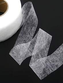 1 buah Pita Kelim Putih Aksesori Jahit Perekat Lapisan Kain DIY Patchwork Pita Pengikat Dua Sisi Non-Anyaman Pita Kelim Tempel Setrika Kerajinan Jahit DIY - Putih - View 5