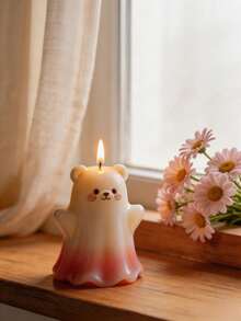 1pc Ghost Bear Silicone Mold, Candle Mold - Featuring Exquisite 3D Facial Expression Details, Soft, Durable, Easy To Clean, Suitable For Making Handmade Couple Themed Candles, Dedicated Mold For Creative Crafts, Reusable. - Ghost Bear - View 7