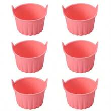 6pcs Silicone Baking Molds Cups, Non-Stick Easy Release, Multi-Functional Cooking Molds, Suitable For Air Fryer, Oven, Microwave, Can Make Cake, Pudding, Boiled Egg, Steamed Egg, Cookie, Home Holiday Dessert Decoration Molds, Kitchen Baking Decoration Molds, Heat Resistant, Reusable - Multicolor - View 15