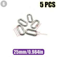 HSDOUBLE 5pcs Oval Metal Spring Hook Keychains, Suitable For Keyring Lanyards, Pet Collar Buckles, Wallet Keyring Replacement Parts - 5pcs - View 42