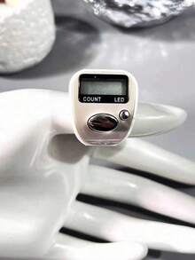 Multi-Color Optional Ring-Style LED Digital Counter, Wearable Manual Electronic Tally Counter, One-Click Reset To Zero, Clear Nighttime Reading Without Eye Strain, Compact Lightweight Long Battery Life Durable Model, Macaron Matte Solid Color Versatile Design, Suitable For Buddhist Prayer Counting / Crochet Stitch Counting / Exercise Tracking / Nighttime Work Counting / Daily Portable Counting - Multicolor - View 5