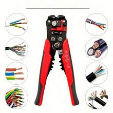 Multifunctional Cable Crimping And Stripping Tool - Automatic Wire Cutter And Stripper, Suitable For Electrical Work, Black - A-Red Black - View 3