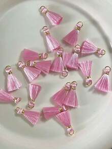 50pcs Colorful Mini Tassel Pendants, Earrings, Bracelets, Keychains, Handmade DIY Jewelry Accessories Decorations - Multicolor - View 4