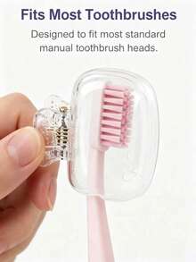 5‑Pack Multi‑Color Transparent Snap‑On Design Transparent Plastic Dust‑Proof Hygienic Portable Toothbrush Head Protective Covers For Travel, Bathroom And Daily Use - Multicolor - View 4