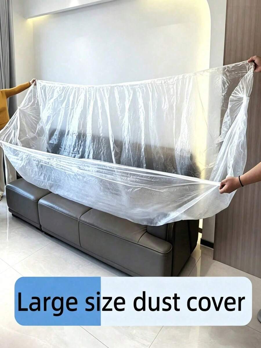 Expandable Transparent Plastic Dust Cover Large Size Furniture Dust Barrier Suitable For Home Decor And Long-Term Storage