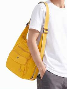Women's Fashion Backpack Suitable For Daily Outings, Travel, Shopping And Strolling - Yellow - View 6