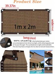 90% UV Protection Outdoor Sun Shade Cloth HDPE Heat Resistant Sunscreen Shade Cover With Reinforced Eyelets Waterproof Mesh Shade Net Suitable For Patio, Deck, Backyard, Gazebo, Greenhouse, Plant, Carport - Multicolor - View 45