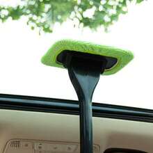 5pcs 1 Handle + 4 Replacement Cloths, Windshield Cleaning Tool, Reusable Cloth Pads, Car Interior Window Cleaning Stick, Car Wiper Brush, For Cleaning Dust And Stains - 5pcs - View 6