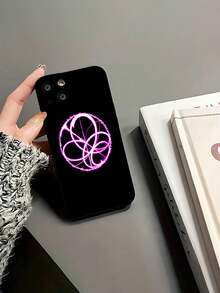 Pink Magic Circle Theme Phone Case. Compatible With Apple, , , And Honor Phones. Made Of TPU Silicone, They Offer Protection Against Bumps And Drops. - Black - View 5