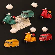 2 buah, Magnet Kulkas Mobil Kartun Kawaii - Dekorasi Dapur dan Kantor, Stiker Papan Tulis dan Kulkas - Dekorasi Rumah dan Magnet Serbaguna yang Lucu - magnet kulkas - View 6