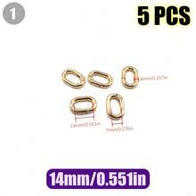 HSDOUBLE 5pcs Oval Metal Spring Hook Keychains, Suitable For Keyring Lanyards, Pet Collar Buckles, Wallet Keyring Replacement Parts - 5pcs - View 30