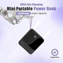 hoco. Detachable Cable Design 10000mAh Portable Power Bank With Removable Charging Cables, Fast Charging Battery Pack And Digital Power Display, Pocket Size Phone Charger For Commuting, Office Use, Road Trips And Daily Backup Power - Default - View 9