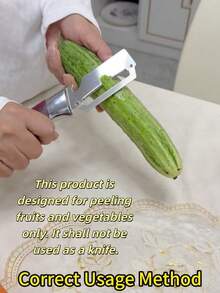 1pc Stainless Steel Plastic Handle Peeler, Multi-Function Bottle Opener With Forged Blade - For Peeling, Slicing Fruits And Vegetables | Perfect For Home Cooks And Chefs, Vegetable Slicer | Stainless Steel Blade - Forged Blade, Fruit Peeler - Multicolor - View 5