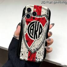 Funda para teléfono - 1 unidad, Funda para teléfono con diseño del escudo de River Plate, Diseño plano 2D, Funda gruesa a prueba de golpes, para  17 Pro Max, Funda para Samsung Galaxy, Adecuada para teléfonos  y Galaxy. - Estilo 1 - Ver 5