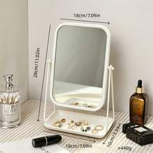 1pc Minimalist Freestanding Makeup Mirror, Home/Dorm Vanity Mirror - Multicolor - View 14