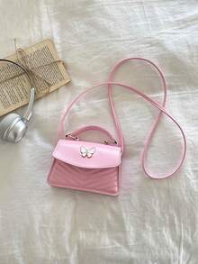 Fashionable Women's Handbag New Style Vintage Versatile Saddle Bag Crossbody Bag Textured Shoulder Bag - Pink - View 8
