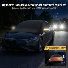 Parasol para coche, protección para todo tipo de clima, franja reflectante naranja de advertencia nocturna, cobertura completa, bloqueo de calor, plegable, adecuado para sedán/SUV, privacidad y protección del interior, duradero, accesorio esencial para el coche - Multicolor - Ver 9
