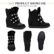 Women Ankle Boots & Booties - 黑鑽 - 查看 10