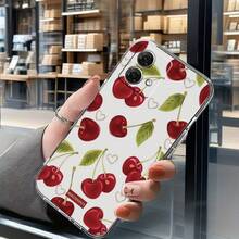 Funda de teléfono con diseño de corazón de cereza retro para Moto Edge 20, 30, 40NEO, 50 Pro, Edge+ (2023), G5G (2023/2024), Power (2025), G05, G13, G14, G15, G23, G24, G32, G34, G35, G45, G50, G52, G54, G55, G60, G72, G75, G82, G84, G85, E22i – Funda protectora transparente a prueba de golpes de TPU con diseño de dibujos animados, elegante y creativa, de carcasa suave. - transparente - Ver 3