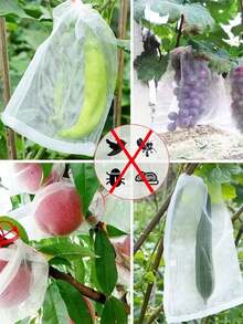10/5pcs Drawstring Garden Mesh Bags - Essential For Protecting Fruits, Vegetables And Lawns From Insect And Bird Damage. 7.08 Inch Reusable Garden Mesh Bags With Drawstring. Suitable For Plant Protection Of Fruits, Vegetables, Tomatoes, Apples And Peaches. - Insect-proof Netting - View 13
