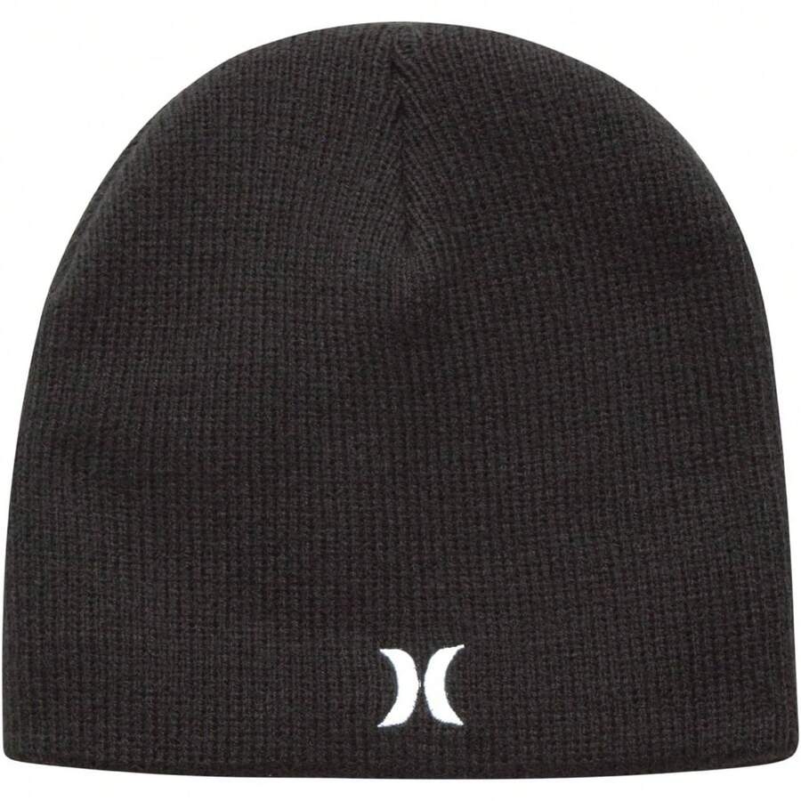 Hurley Men's Winter Hat - Classic Icon Beanie - Black - View 1