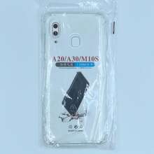 Galaxy 透明氣墊防震手機殼 1.5mm 加厚四角氣囊 鏡頭加高保護 TPU 軟殼 - 無色 - 查看 163
