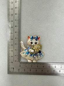 Vintage Blue And White Porcelain Brooch, Traditional Animal Insect Bird Pattern Brooch, Fashion Decorative Gift - style 1 - View 13