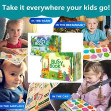 1pc Reusable Interactive Children Learning Cognitive Busy Book With Animal And Letter Matching Stickers, Enhances Hands-On Ability And Development, Teacher Supplies. Montessori Toys. Best Gift For Kids. - 彩色 - 查看 6