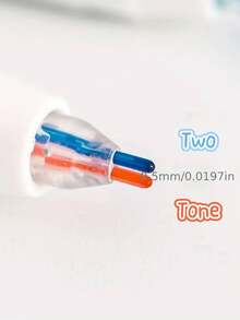 Random 1pc Dual-Line Colored Marker, Random Color - Vibrant Dual-Line 3D Effect, Single Head, Dual-Line Series, Perfect For Art, Office, And School Projects, Artistic Painting - Double-line Pen - View 2