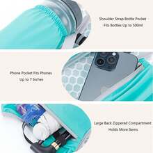 Running Vest With Phone Pocket Lightweight Adjustable Jogging Vest Marathon Run Vest With Pockets For Women Men - Baby Blue - View 7