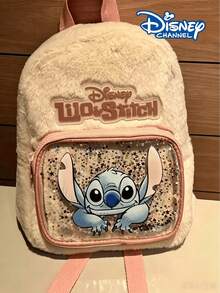 Disney 開學季迪士尼米奇史迪奇卡通亮片流沙小背包 幼兒園小學生女童軟萌透明亮片旅行小書包 莉羅與史迪奇黛絲口袋背包 中性禮物款 - 彩色 - 查看 3