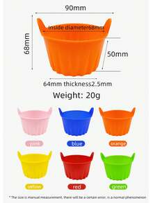 8pcs Air Fryer Baking Cups, Silicone Baking Pan, Muffin Cup Baking Cake Mold, Egg Tart Mold, Kitchen Accessories, Baking Tools, DIY Supplies - Multicolor - View 11