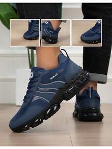 Men's Sports Shoes, Men's, 2026 New Men's Shoes, Men's Casual Shoes, Low-Top Lace-Up Men's Shoes, Fashionable & Unique Men's Shoes, Men's Jogging Shoes - Blue - View 6