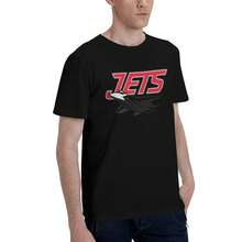 New York Jets Men's T-Shirt, Soft And Stretchy Cotton, Round Neck, Comfortable Slim Fit, Breathable And Durable, Basic For Everyday Wear, Office Or Casual Outings - 黑色 - 查看 5